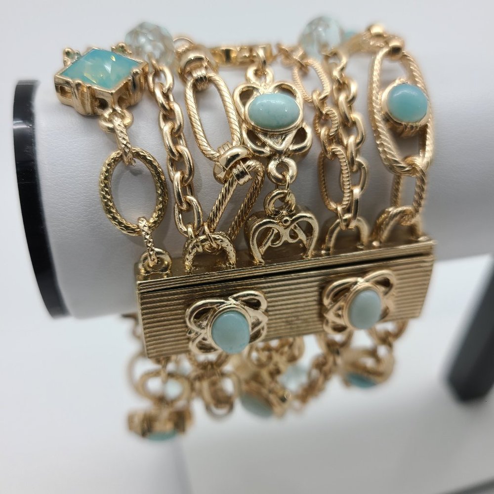 Golden Colour Magnet Snap Bracelet